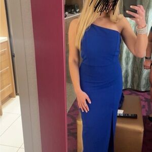 Amazon Royal Blue One-Shoulder Dress